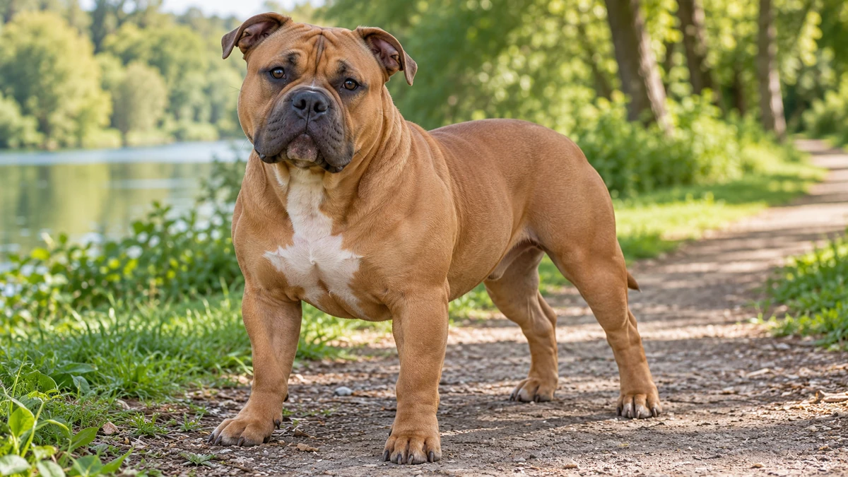 American Bully köpek — fawn renk