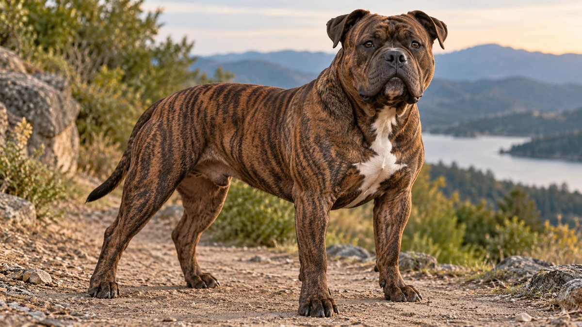American Bully köpek — brindle renk